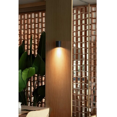 Faro 40523 - zidno svetlo sole 1xGU10/8W/230V crno okruglo Slike