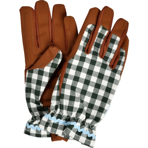 Burgon & Ball Vrtne rokavice "Collector" - karo - Green Cene