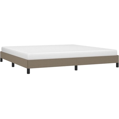  Okvir za krevet bez madraca smeđesivi 200x200 cm od tkanine Slike