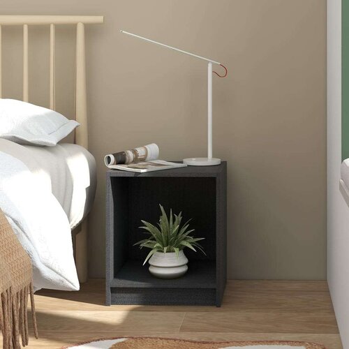 VidaXL noćni ormarići 2 kom sivi 35,5 x 33,5 x 41,5 cm od borovine Slike