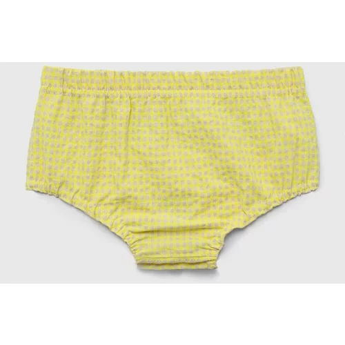 Jamiks Kratke pamučne hlače za bebe boja: žuta, s uzorkom