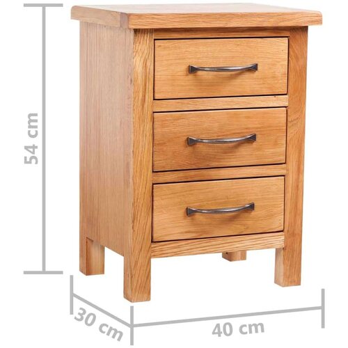 VidaXL Noćni ormarići 2 kom 40 x 30 x 54 cm od masivne hrastovine Slike