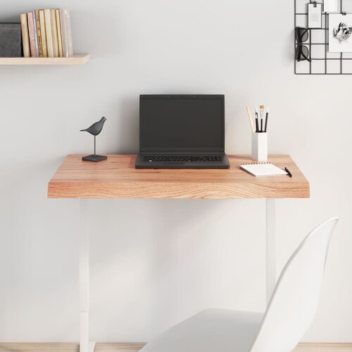 Stolna ploča svjetlosmeđa 80x50x(2-6) cm tretirana hrastovina Cijene