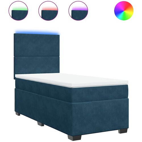 Box spring krevet s madracem plavi 80 x 200 cm bar&amp;scaron;unasti Slike
