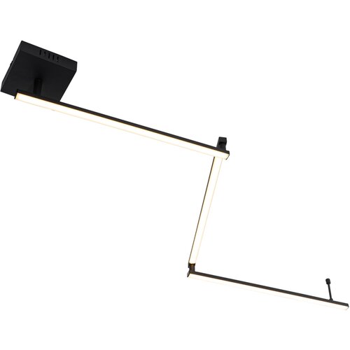 QAZQA Stropna svetilka črna 148,8 cm vklj. LED 3-stopenjska nastavljiva zatemnitev - annuschka Cene