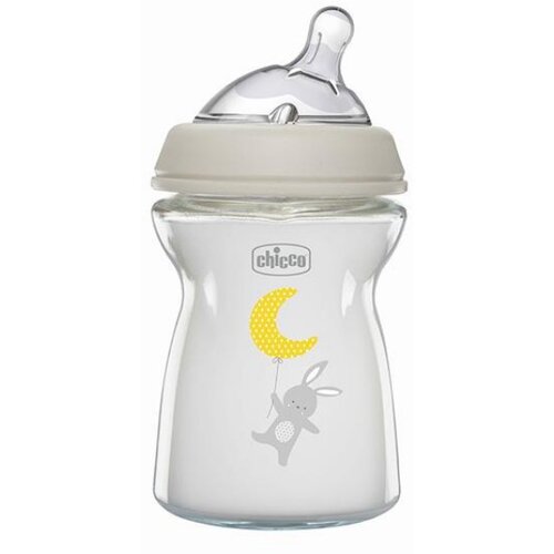  Chicco nf staklena fla&scaron;ica,250ml,silikon, 0+m Cene