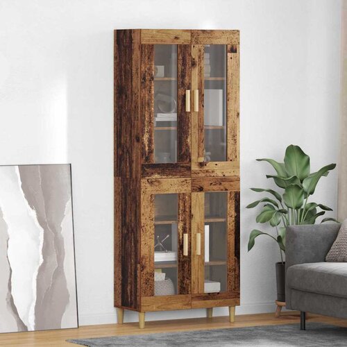  Highboard Staro drvo 69,5 x 34 x 180 cm Konstruirano drvo Cijene