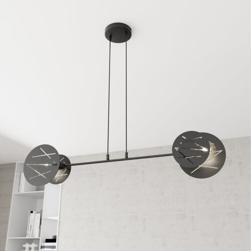  Visilica na sajli XOTIC 2xE27/15W/230V crni Slike