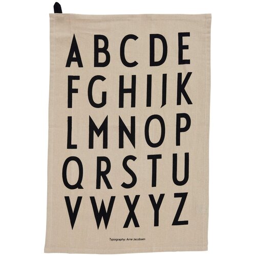 Design Letters Bež bombažna kuhinjska krpa Alphabet, 40 x 60 cm Cene