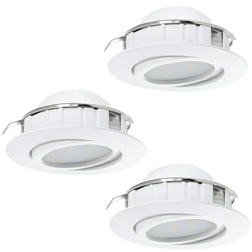 Eglo Set vgradnih LED svetilk Eglo Pineda (6 W, bele barve, premer: 8,4 cm, 3 kosi)