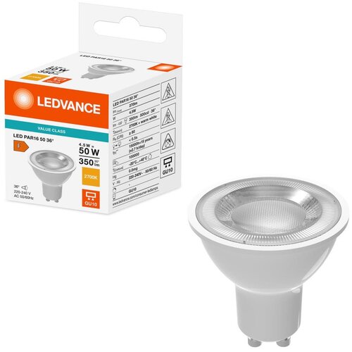  LED reflektorska sijalica PAR16 GU10/4,5W/230V 2700K 36&deg; - Ledvance Cene