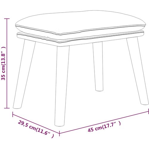  Tabure boja senfa 45 x 29,5 x 35 cm od tkanine Slike