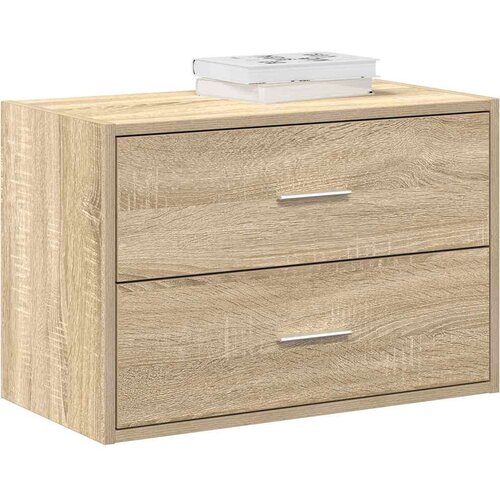 VidaXL Ormarić s 2 ladice boja hrast 60x31x40 cm konstruirano drvo Slike