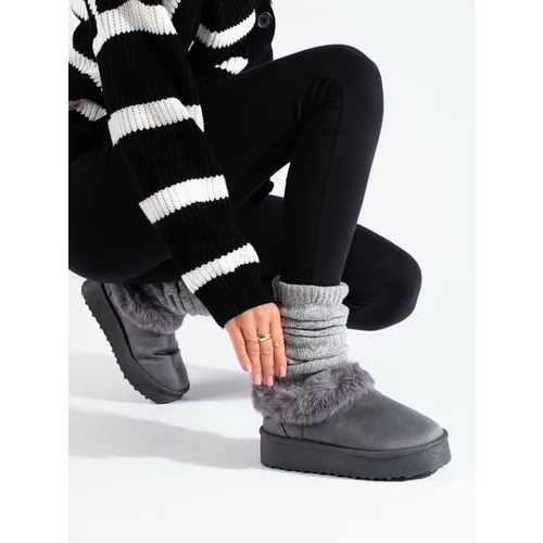 SHELOVET Women's low snow boots grey