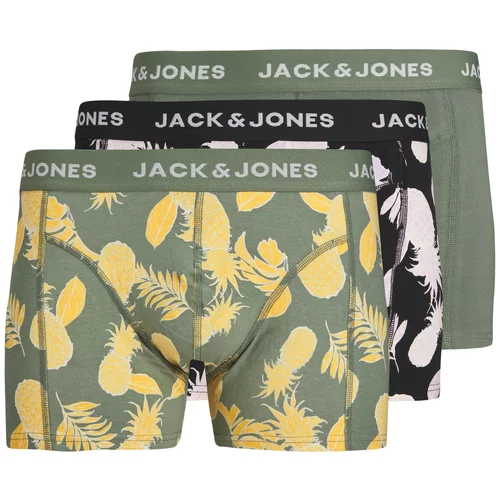 Jack & Jones Boksarice 'DAN' rumena / svetlo siva / zelena / črna