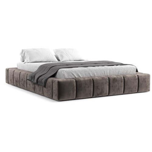 Maison de R&amp;ecirc;ve Smeđi tapecirani bračni krevet s prostorom za odlaganje s podnicom 160x200 cm Aruba L &amp;ndash; Slike