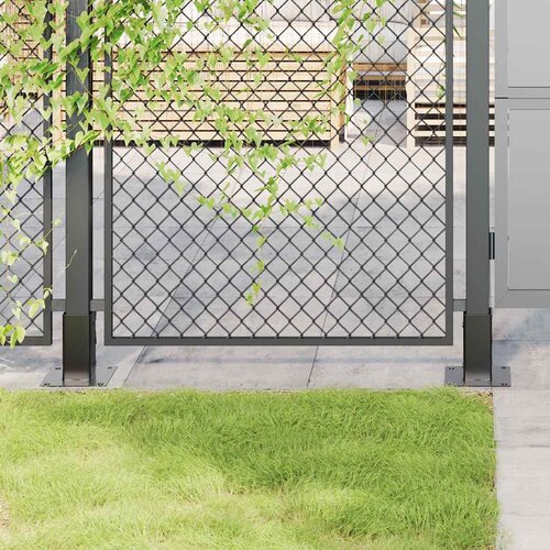 vidaXL Podstavki za stebre Kvadratni 12 kosov Antracit 61x61 mm Cene
