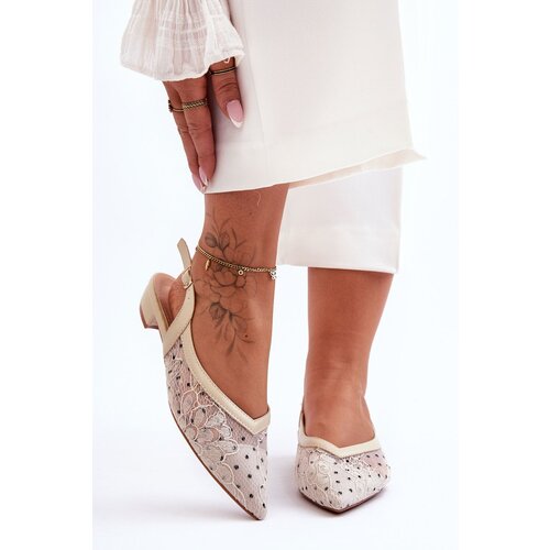 Kesi Women's plaid ballerinas Bež Adore Slike