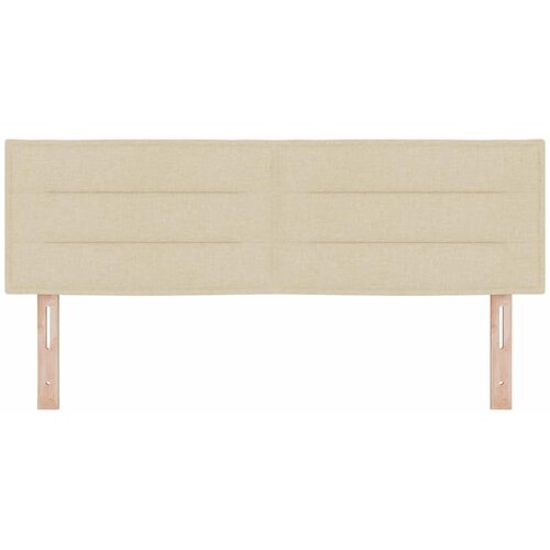  LED glava kreveta s LED trakama Krema 144 cm tkanina Slike