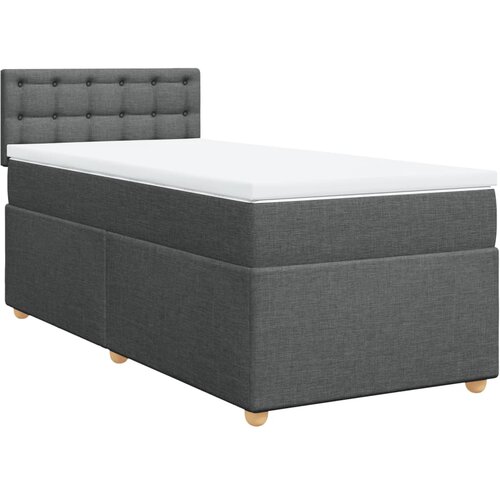 vidaXL Krevet s oprugama i madracem tamnosivi 90 x 190 cm od tkanine Cijene