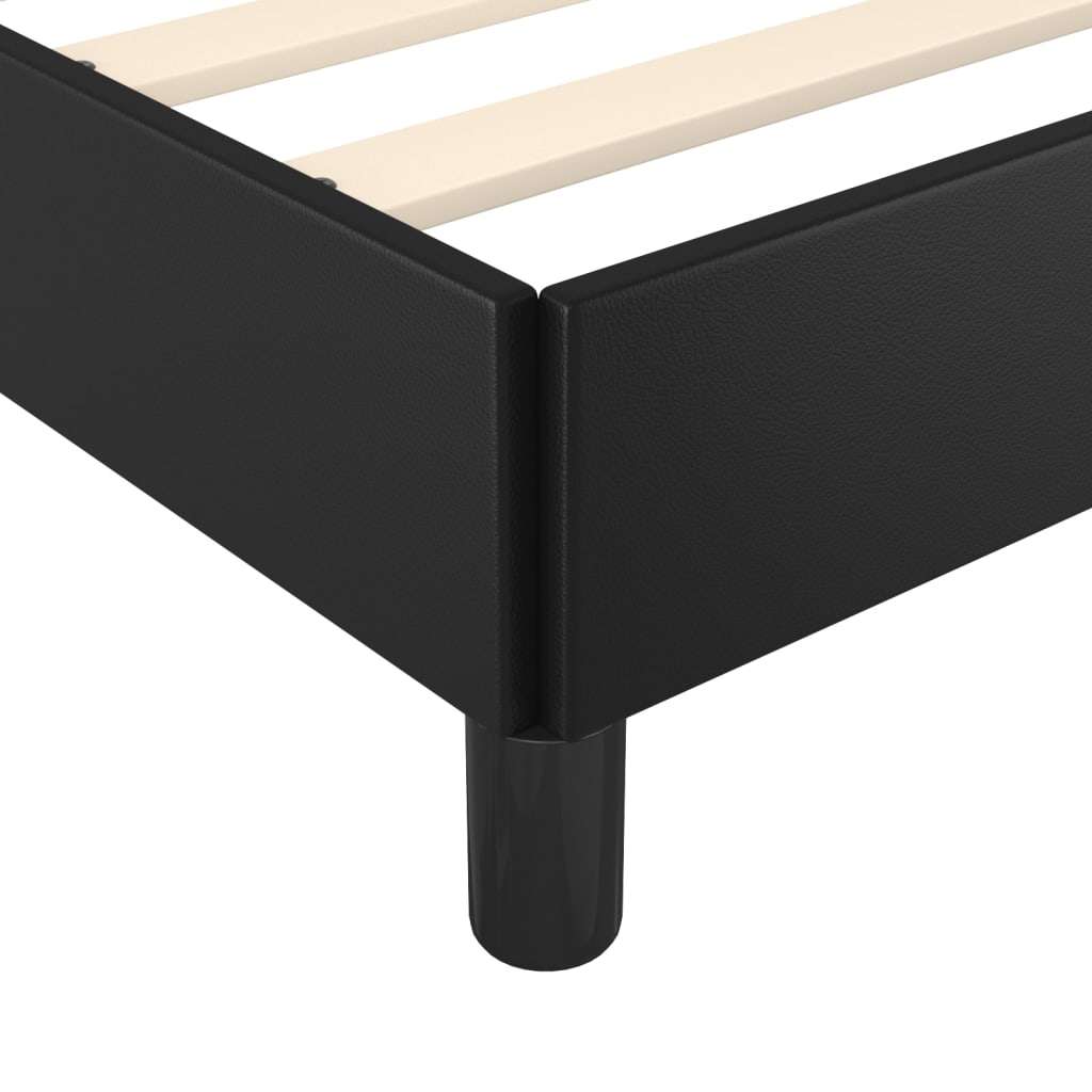 VidaXL okvir za krevet s uzglavljem crni 80 x 200 cm od umjetne kože Slike