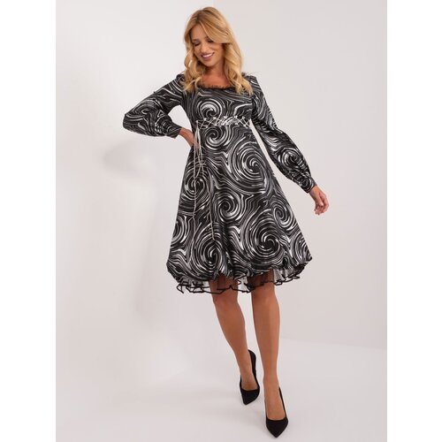 Fashion Hunters Silver and black corset evening dresses with patterns Slike