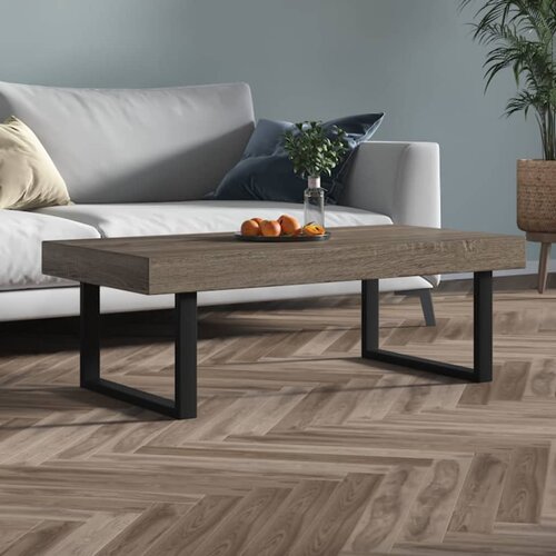 VidaXL Klubska mizica siva in črna 120x60x40 cm MDF in železo Slike