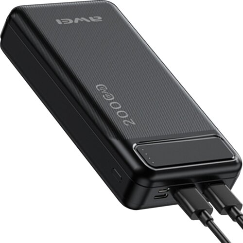 Awei POWERBANK P6K 20000MAH ZA TELEFONE 2XUSB PD Z MIKRO-USB KABLOM, (5000087170) Slike
