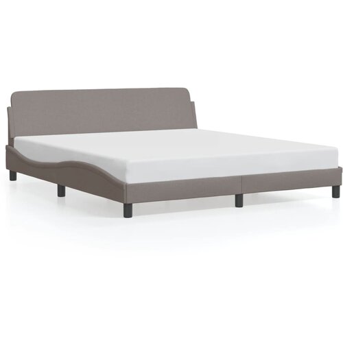 The Living Store Posteljni okvir brez vzmetnice taupe 180x200 cm blago - Posteljni Okvir, (21439886) Slike
