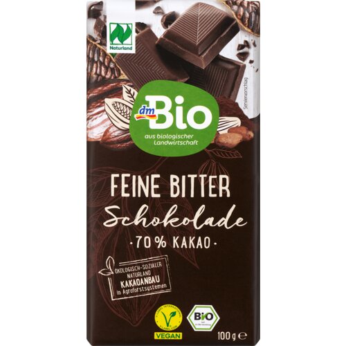 dmBio Crna čokolada - 70% kakao 100 g Slike