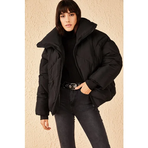 Bianco Lucci Winter Jacket - Black - Puffer