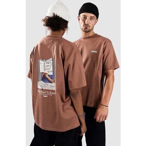 Woodbird Baine Chop T-shirt burnt red Cene