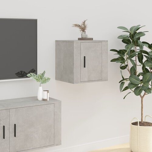 VidaXL Stenska TV omarica betonsko siva 40x34,5x40 cm Slike