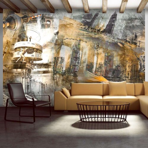  Tapeta - Berlin - collage (orange) 350x245 Slike