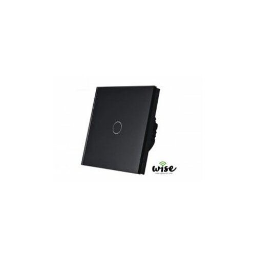 Wise wifi + RF prekidac (naizmenicni) stakleni panel, 1 taster crni WPRF003 Slike