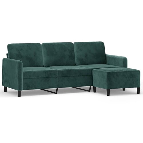 vidaXL Trosed s stolčkom za noge temno zelen 180 cm žamet, (20911241) Cene