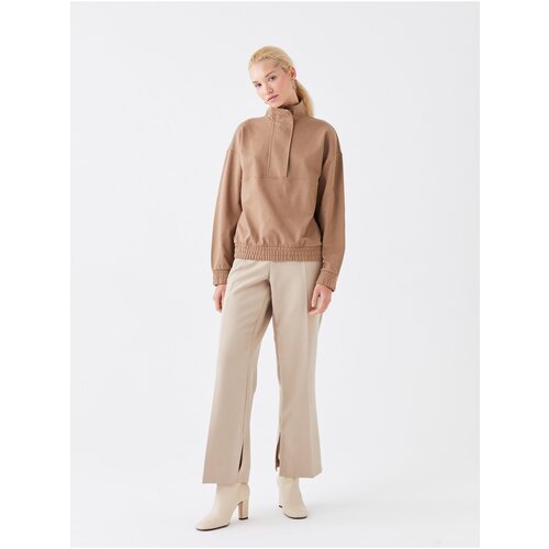 LC Waikiki Women&amp;#039;s Standing Collar Straight Long Sleeve Sweatshirt Slike