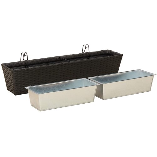  Ograda 2 pcs 80 x 17 x 17 cm Metal Slike