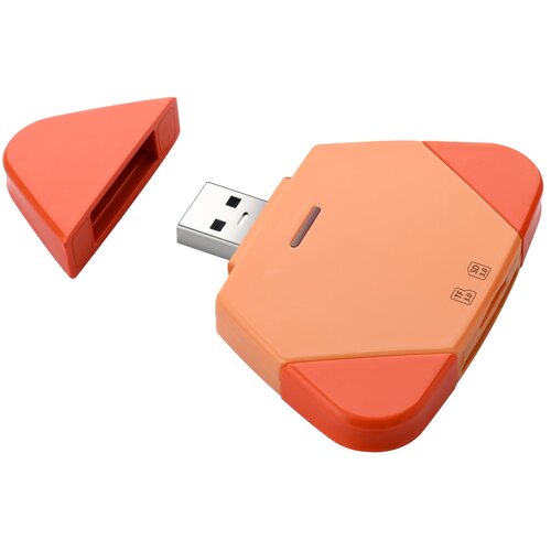 INF 3-v-1 magnetni čitalec SD/TF kartic za Lightning, USB-C in USB-A Orange, (5000282785) Slike