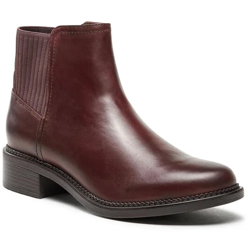 Clarks Škornji Maye Palm 261743554 Bordo rdeča