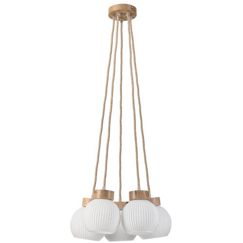 Visilica na sajli LOOMIS 5xE27/15W/230V 83 cm bež/hrast Cene