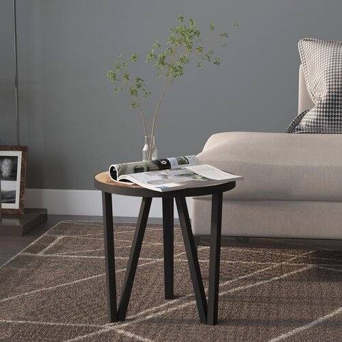  Stolić za čaj crno-žuti &Oslash; 35 cm MDF Cijene