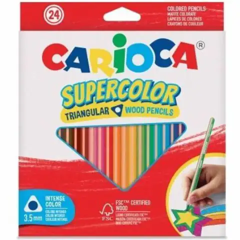 Carioca supercolor trokutasti 24-dijelni set olovaka u boji - Cene