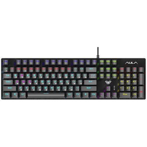 RIFF Aula S2022 RGB žična mehanska igralna tipkovnica (EN/RU) s 106 gumbi, (21580283) Slike