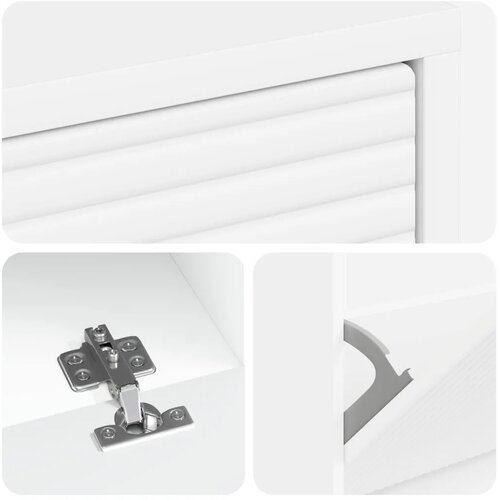  Ormar za cipele HAARLEM 78 x 24 x 103 cm Konstruirano drvo - Bijela Slike