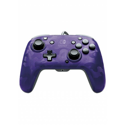 Nintendo Switch Faceoff Deluxe Controller + Audio Camo Purple Cene