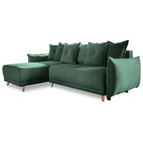 Miuform Zelena sklopiva kutna garnitura od samta (promjenjiva) Lazy Lukka &amp;ndash; Slike