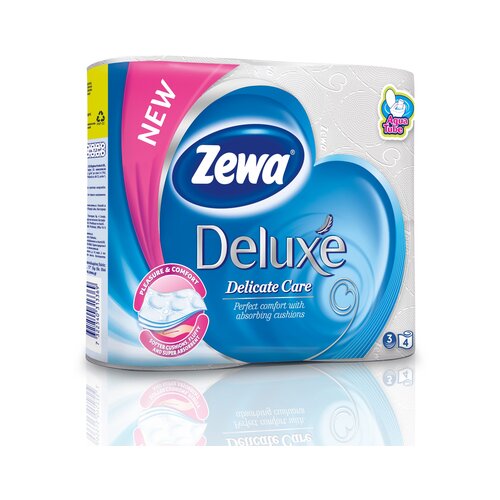 Zewa deluxe pure white troslojni toalet papir 4 komada Slike