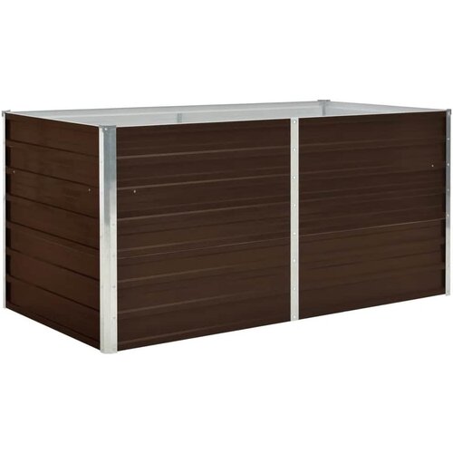 Maison Chic Dvignjeno Cvetlično korito - Cvetlični Lonec pocinkano jeklo 160x80x77 cm rjavo, (21788629) Cene