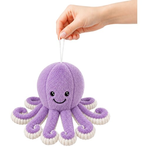  Plush Octopus Plush Toy with Suction Cup, Purple, 16 cm Slike